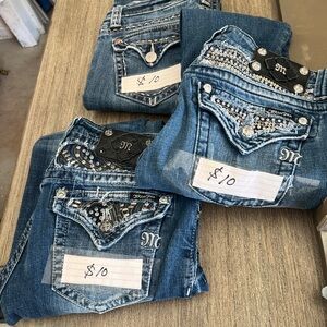 Miss Me Denim Jeans with Silver Accents